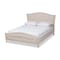 Baxton Studio Felisa Beige Upholstered and Button Tufted King Size Platform Bed 156-9507 - alternate 1